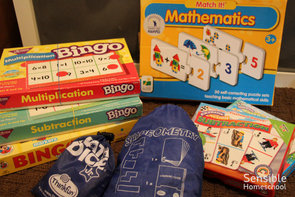 The Sensible Homeschool - A Tour of Our Homeschool: Math Shelves